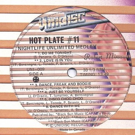 Hot Plate Medley Disco Collection Cd3: BACKUP CD